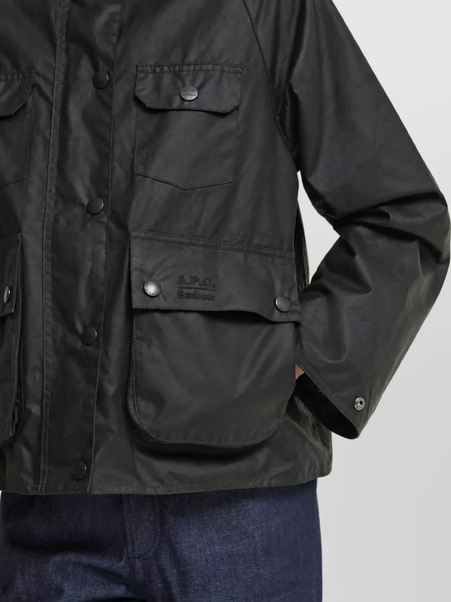 Barbour Waxed Cotton Single-Breasted Coat