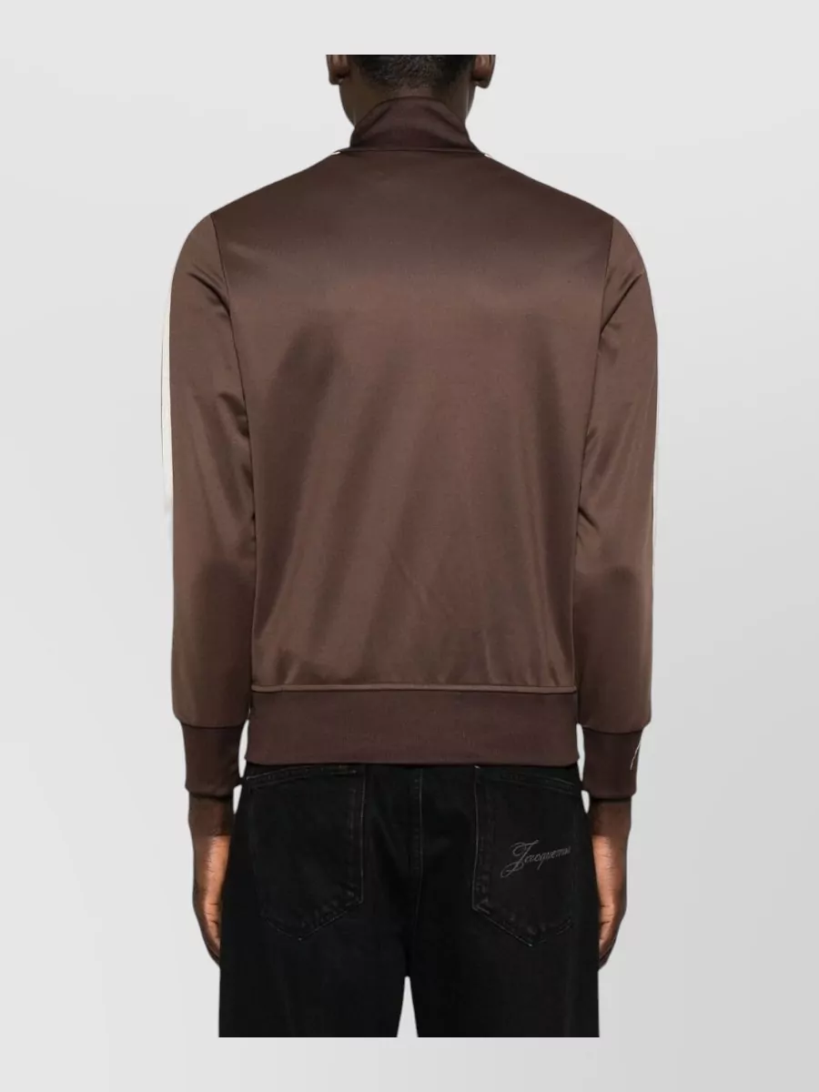 Palm Angels Ribbed Trim Sweatshirt Jacket