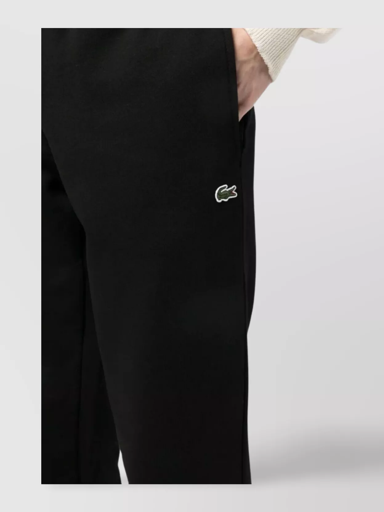 Lacoste Cotton Fleece Sweatpants Elastic Cuffs