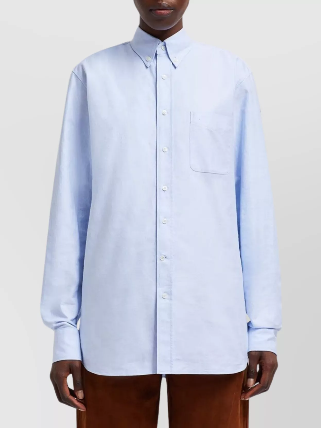 Moncler Collared Shirt With Front Pocket And Cuffed Sleeves