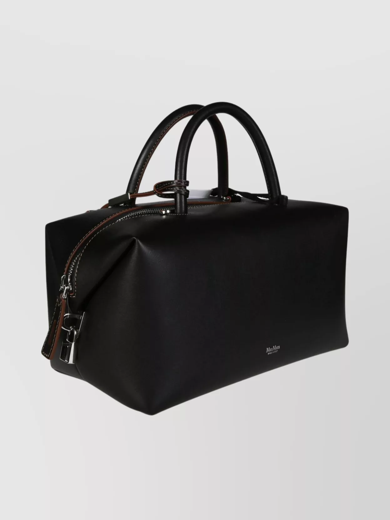 Max Mara Structured Baguette Bag Metal Lock Detail