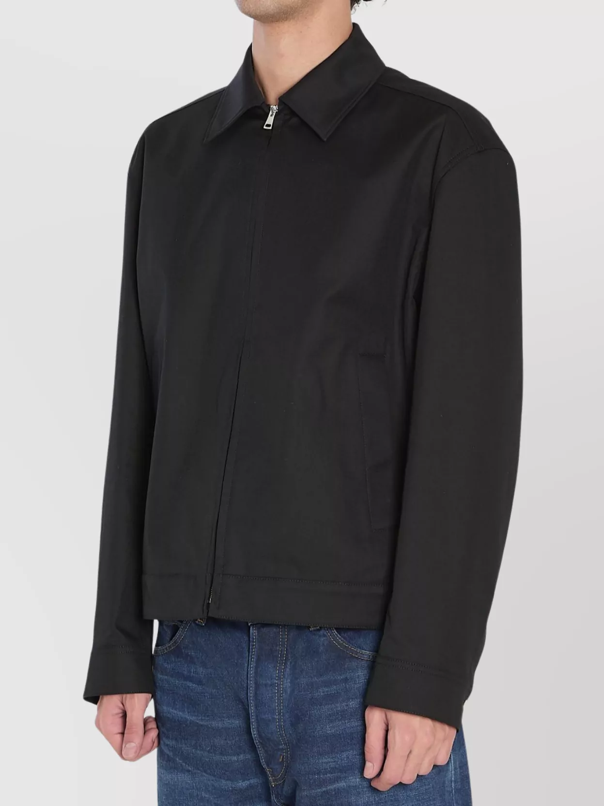 Gucci Cotton Jacket With Striped Web Detail