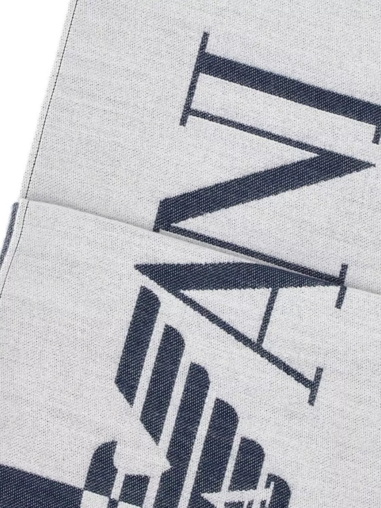 Emporio Armani Rectangular Scarf Fringed Edges