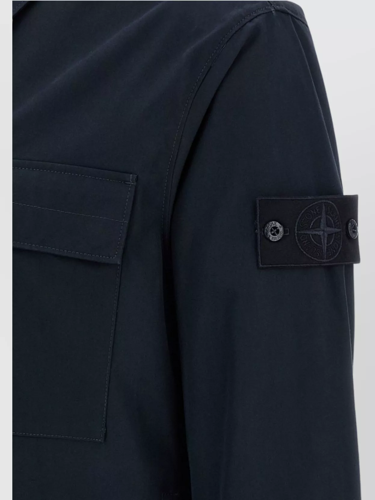 Stone Island Overshirt Ghost With Chest Pocket And Long Sleeves