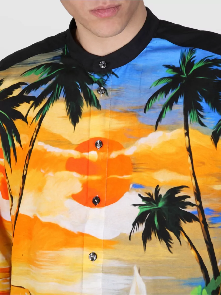 Dolce&Gabbana Cotton Printed Beach Shirt
