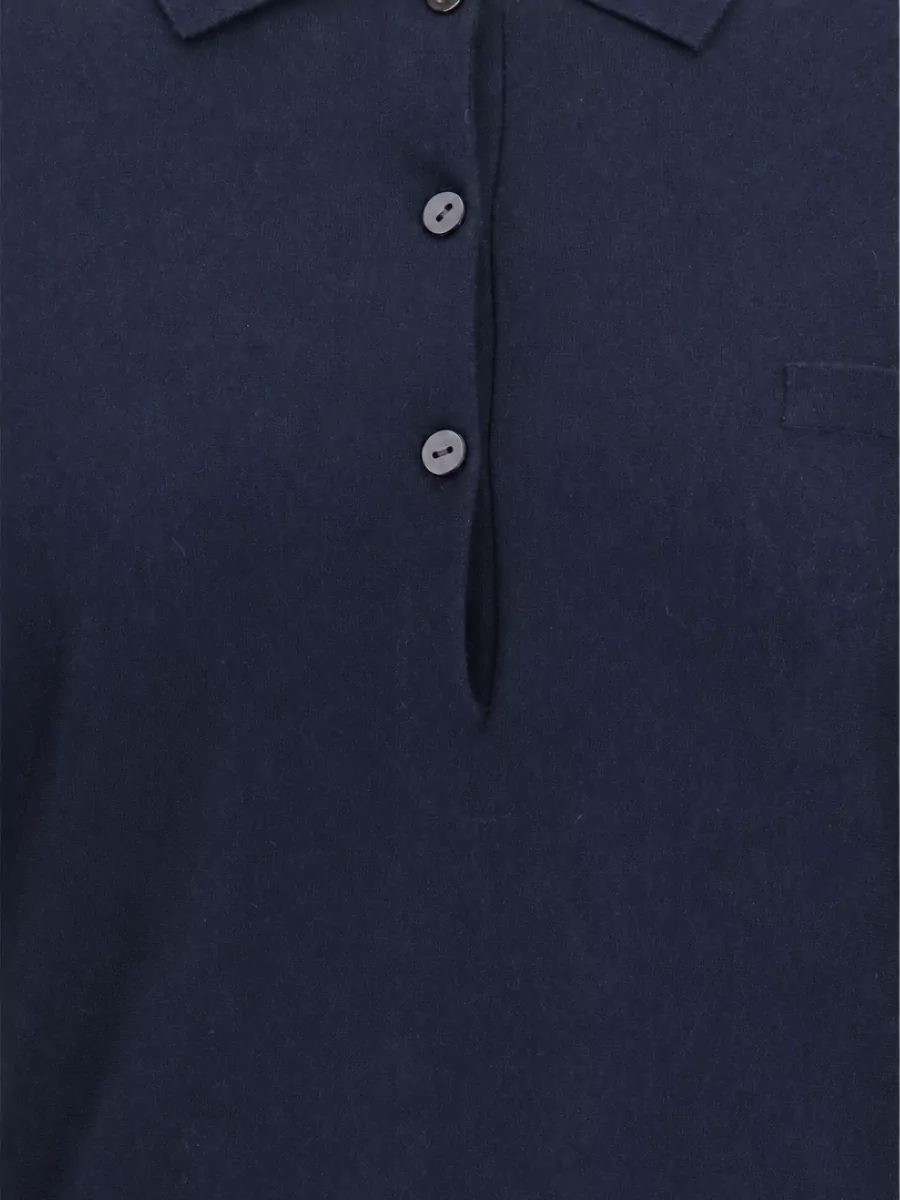 Lisa Yang Cashmere Short-Sleeve Polo Sweater