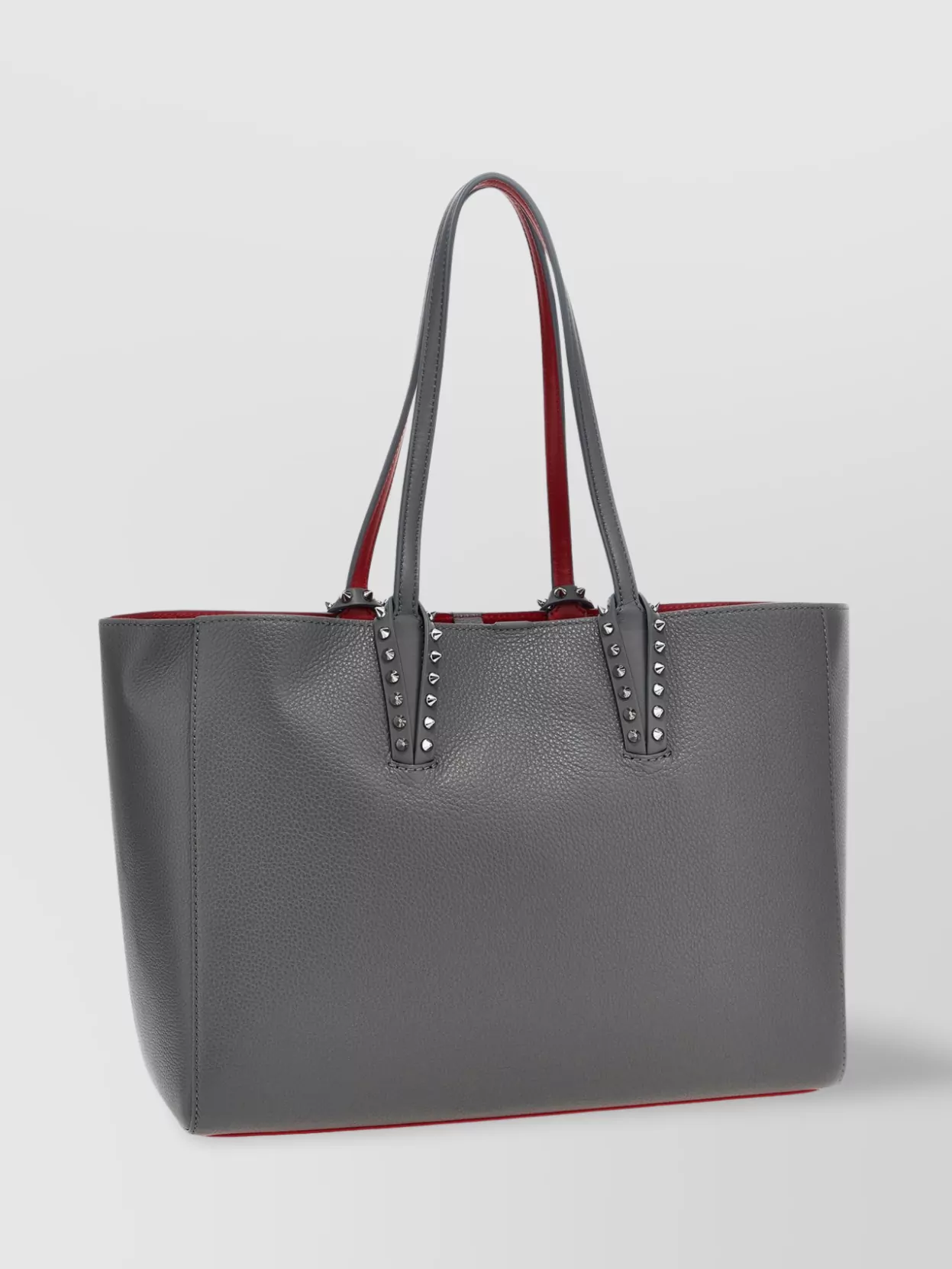 Christian Louboutin Small Pebbled Tote Bag With Studded Handles