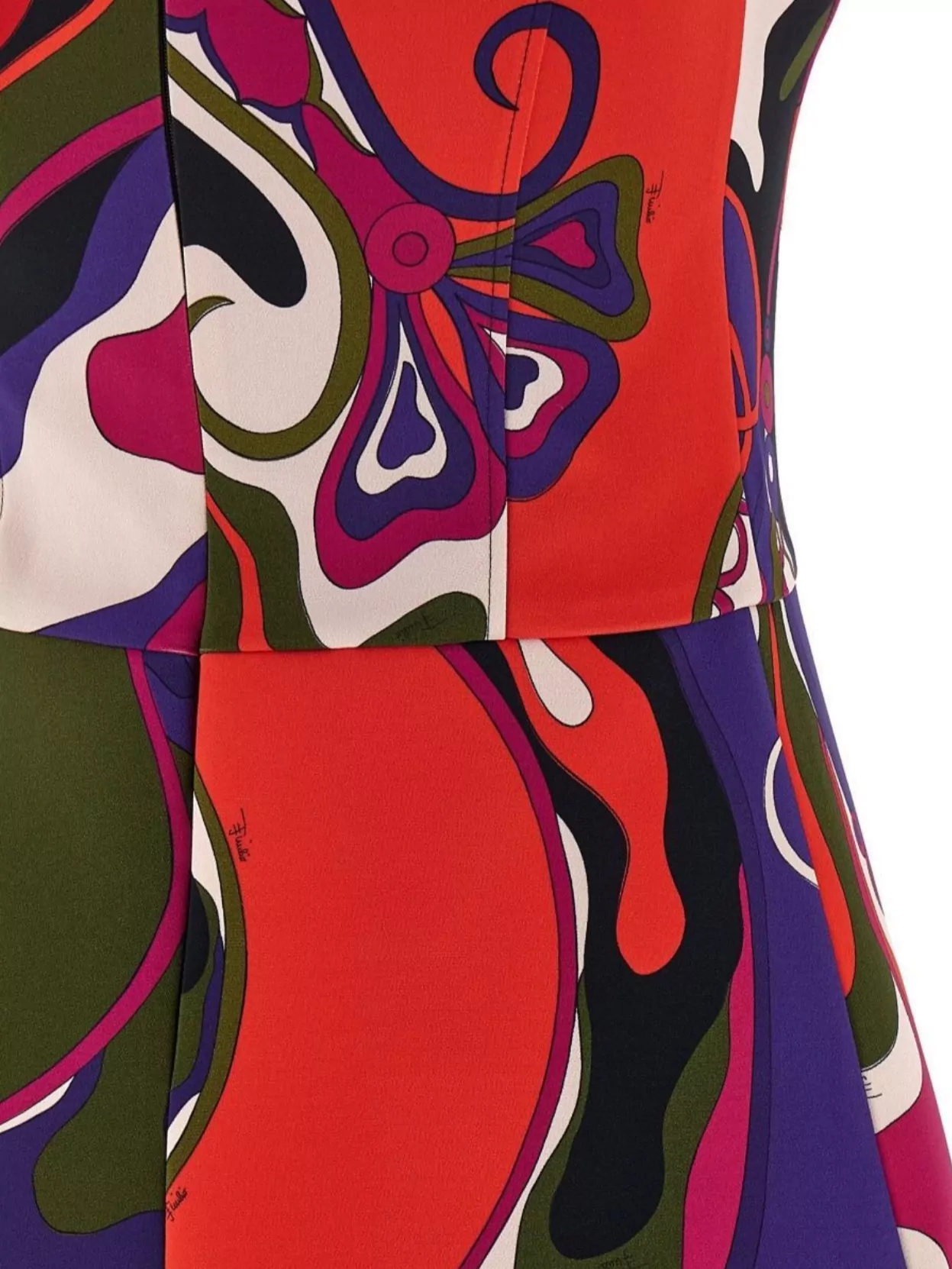 Pucci Printed Sleeveless Dress Square Neckline
