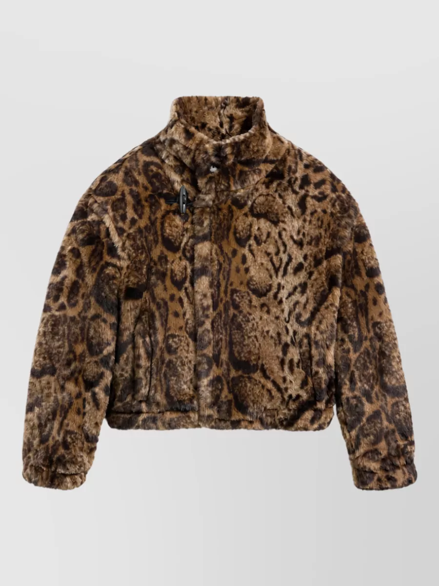 Jacquemus Leopard faux fur cropped jacket