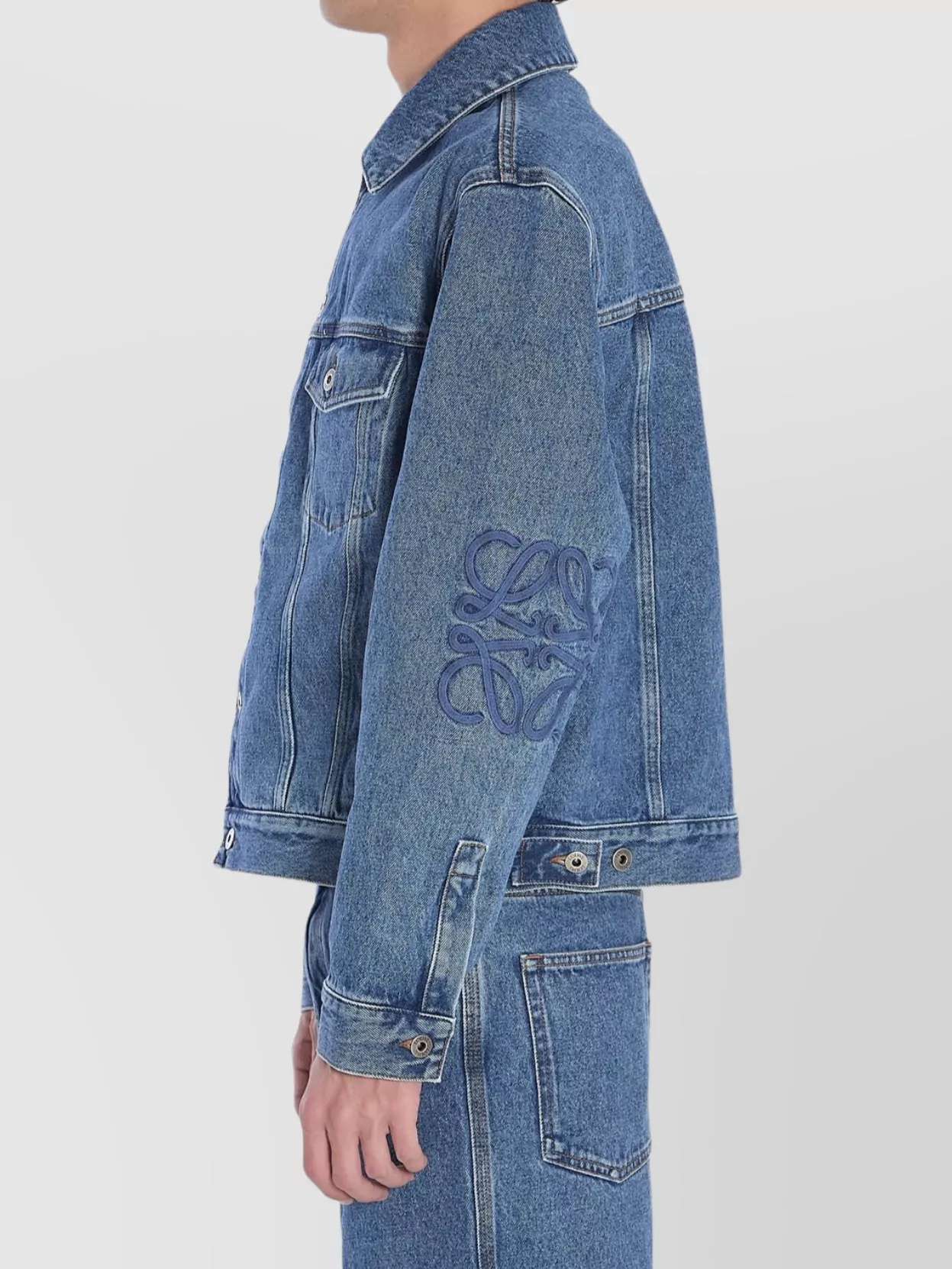 Loewe Cut-Out Detail Denim Jacket