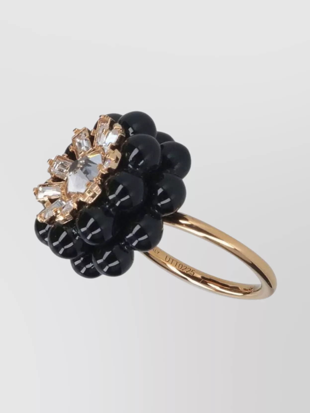 Celine Luxurious Ring With Central Gemstone And Gold Band