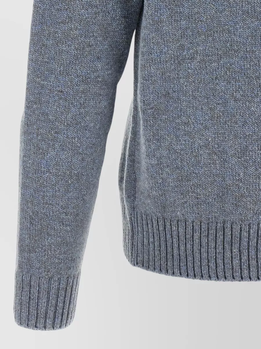 Zanone Virgin Wool High-Neck Zip Cardigan