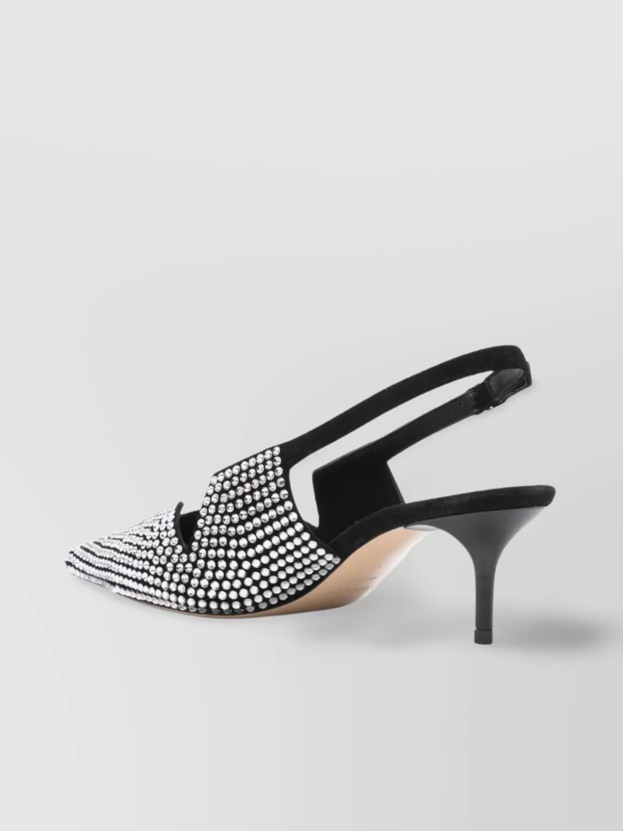 Coperni Crystal Embellished Star Cut Out Low Stiletto Shoes In Black