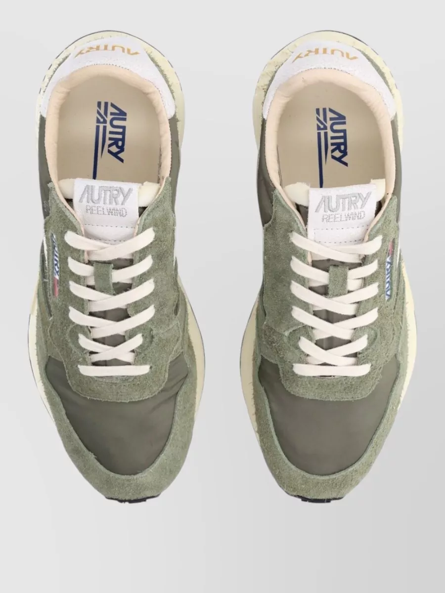 Autry Nylon And Leather Low-Top Sneakers