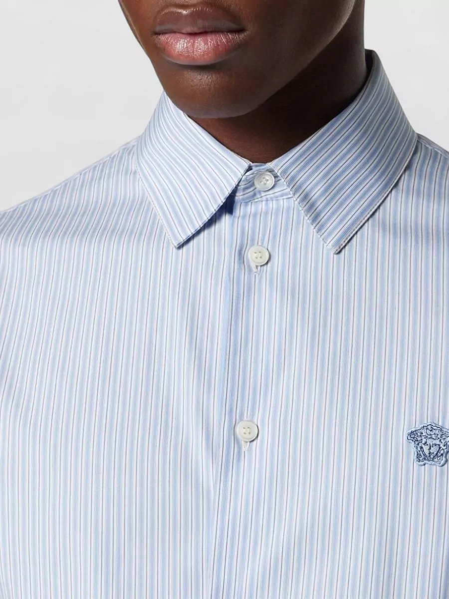 Versace Shirt Button Down Collar Long Sleeves