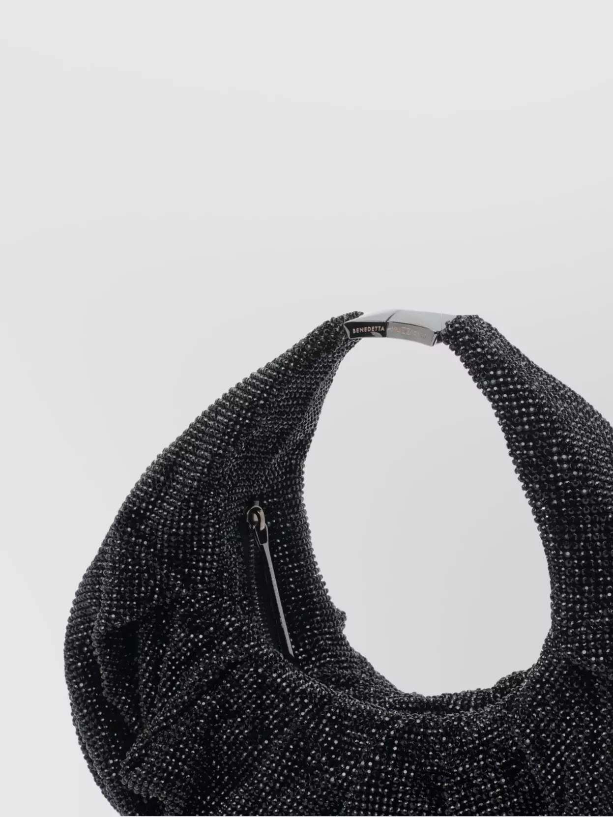 Benedetta Bruzziches Slouchy Beaded Mini Bag With All Over Strass