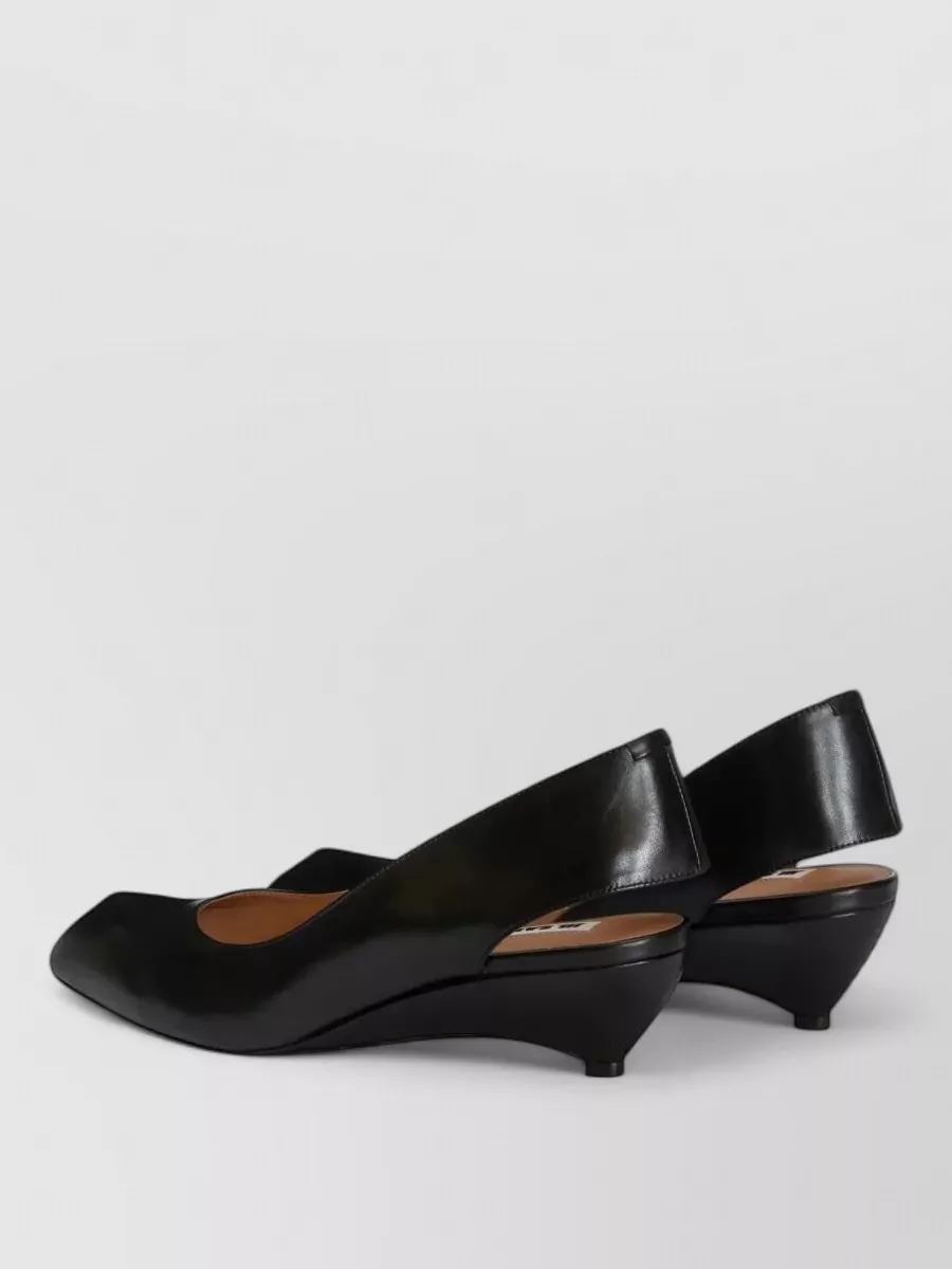 Jil Sander Leather Slingback Ballerina Shoes