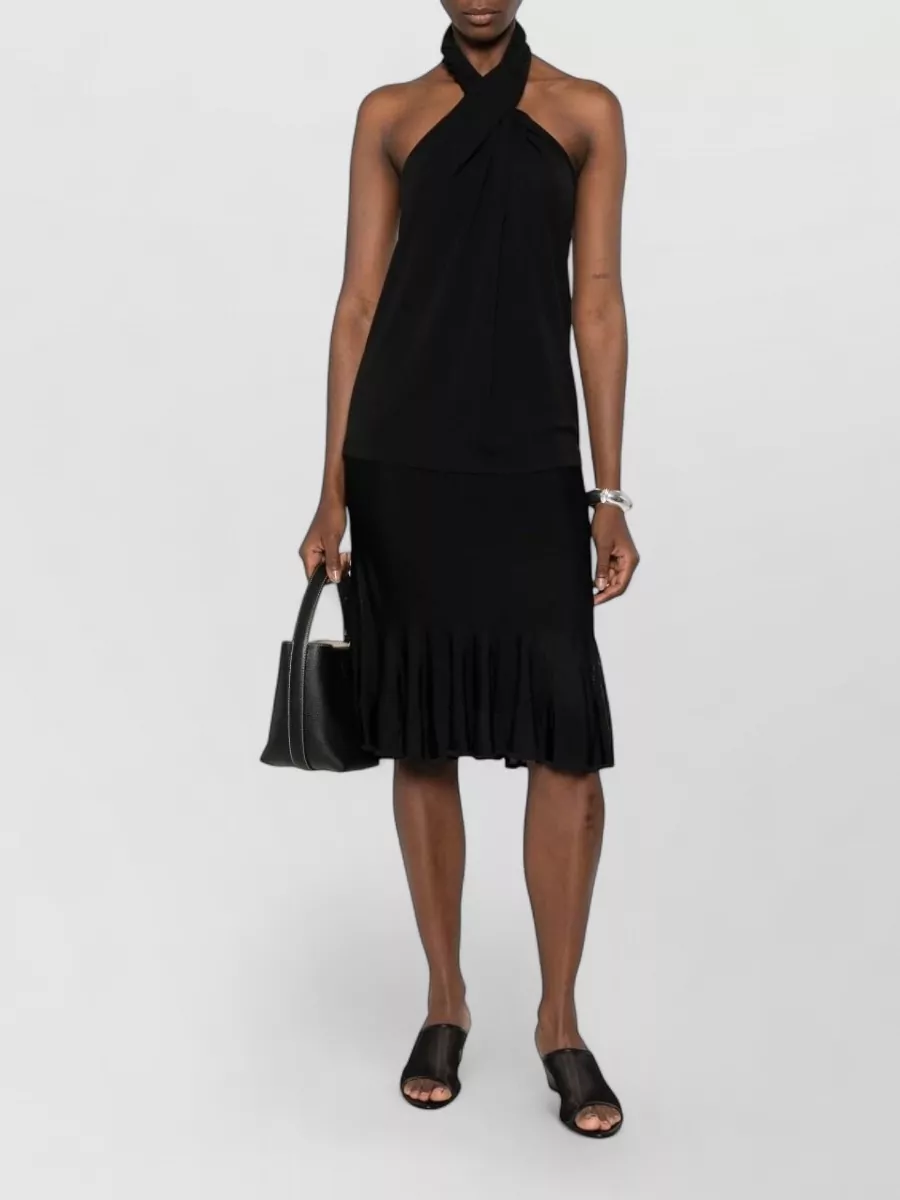 Totême knitted fluted midi skirt
