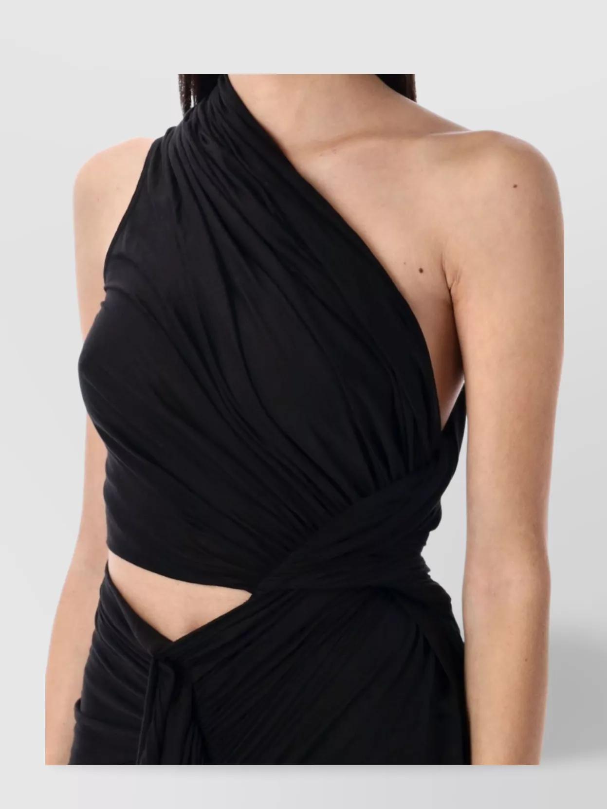 Rick Owens Drkshdw Hem Asymmetry One Shoulder Dress