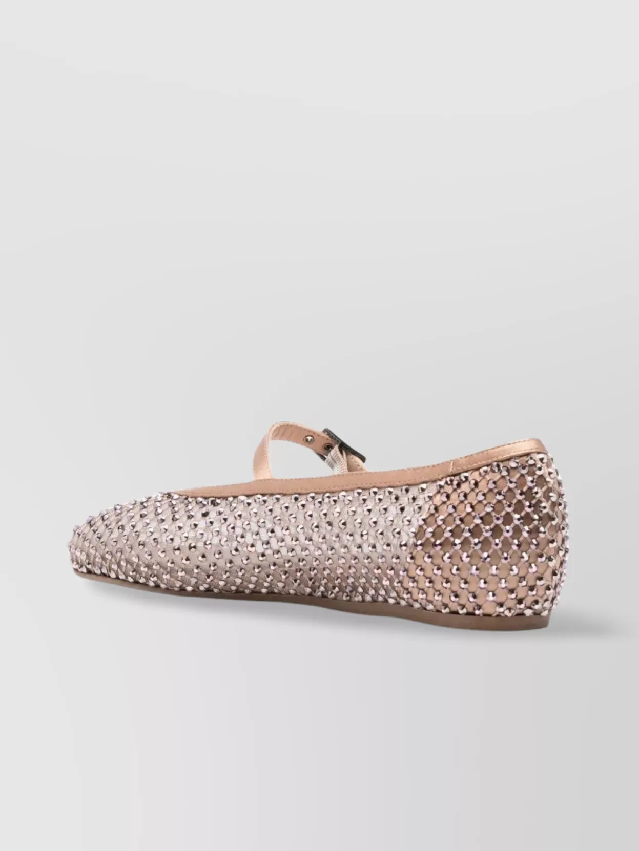 Le Silla Gilda Crystal-Embellished Round Toe Ballerina Shoes