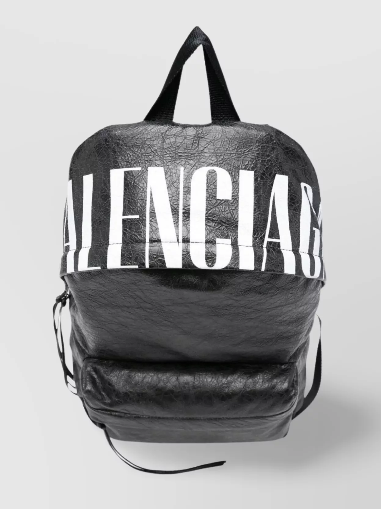Balenciaga Structured Backpack With Top Handle And Front Zip Pocket