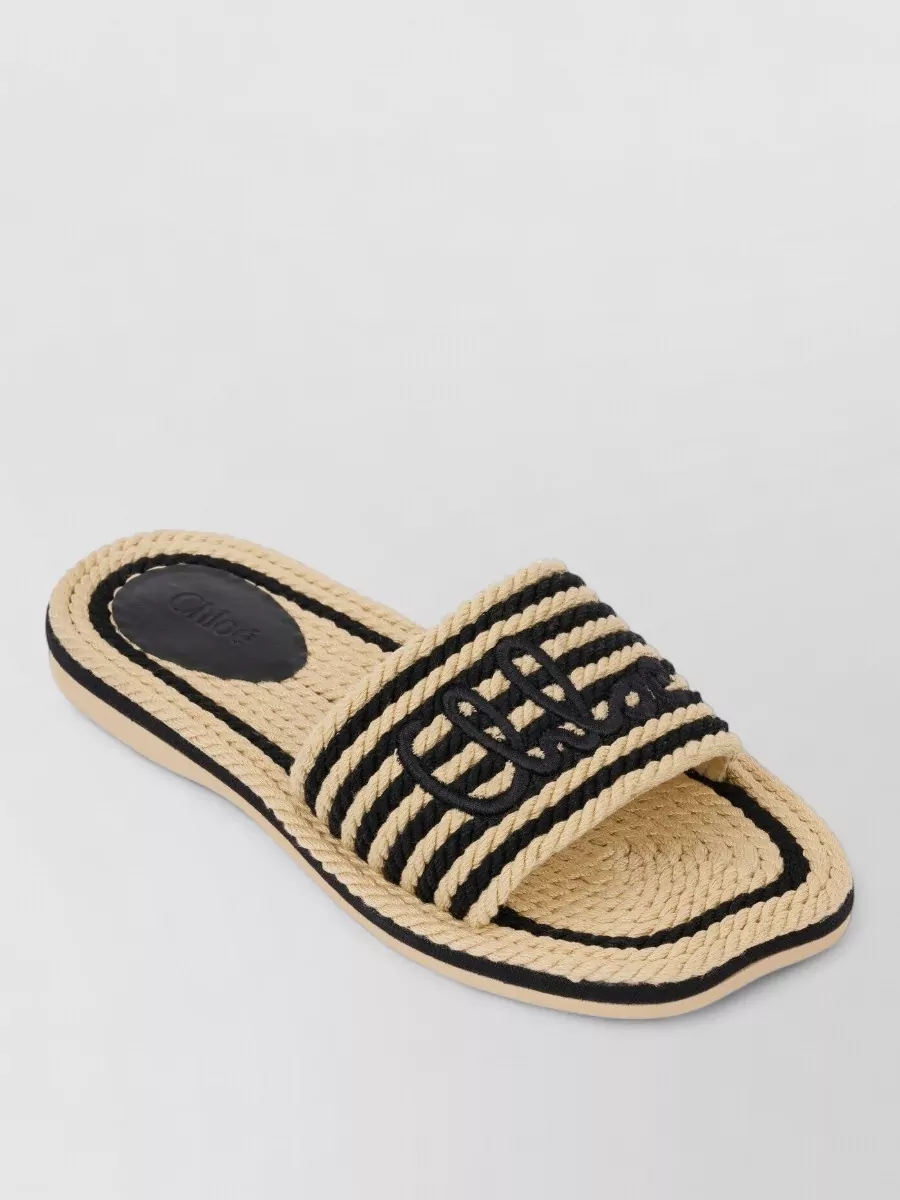 Chloé embroidered rope slides