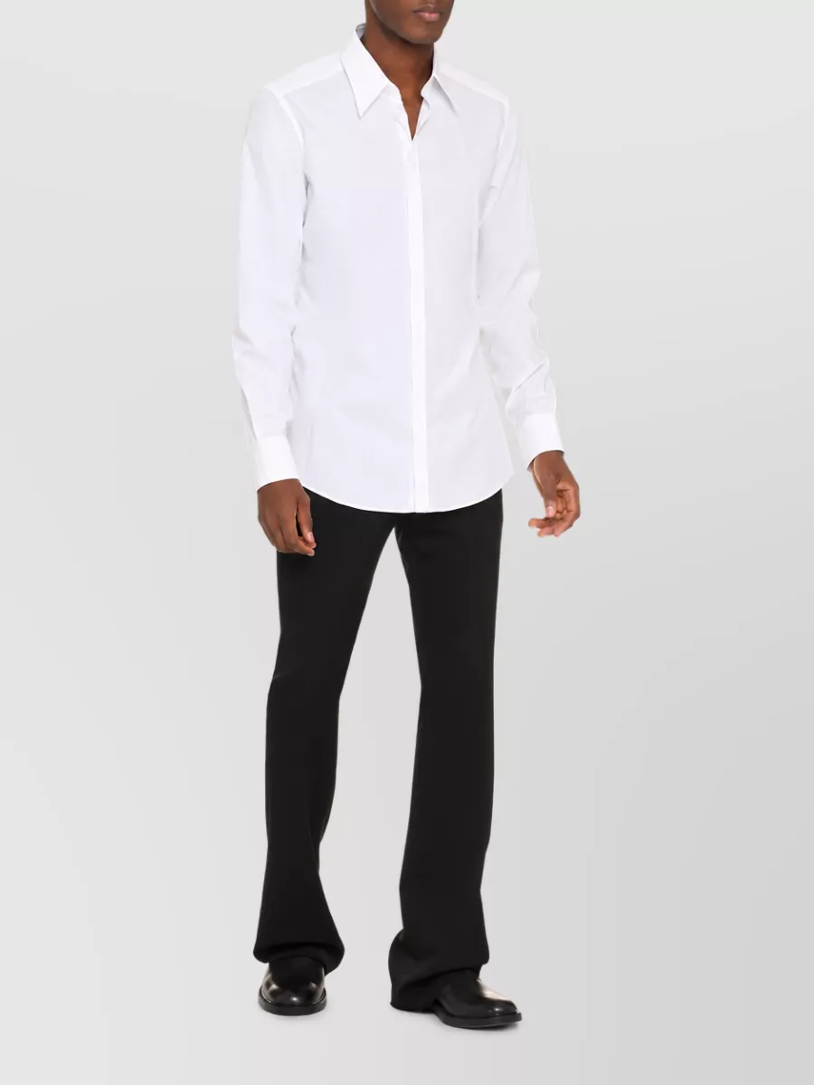 Dolce&Gabbana Ribbed Trim Cotton Shirt