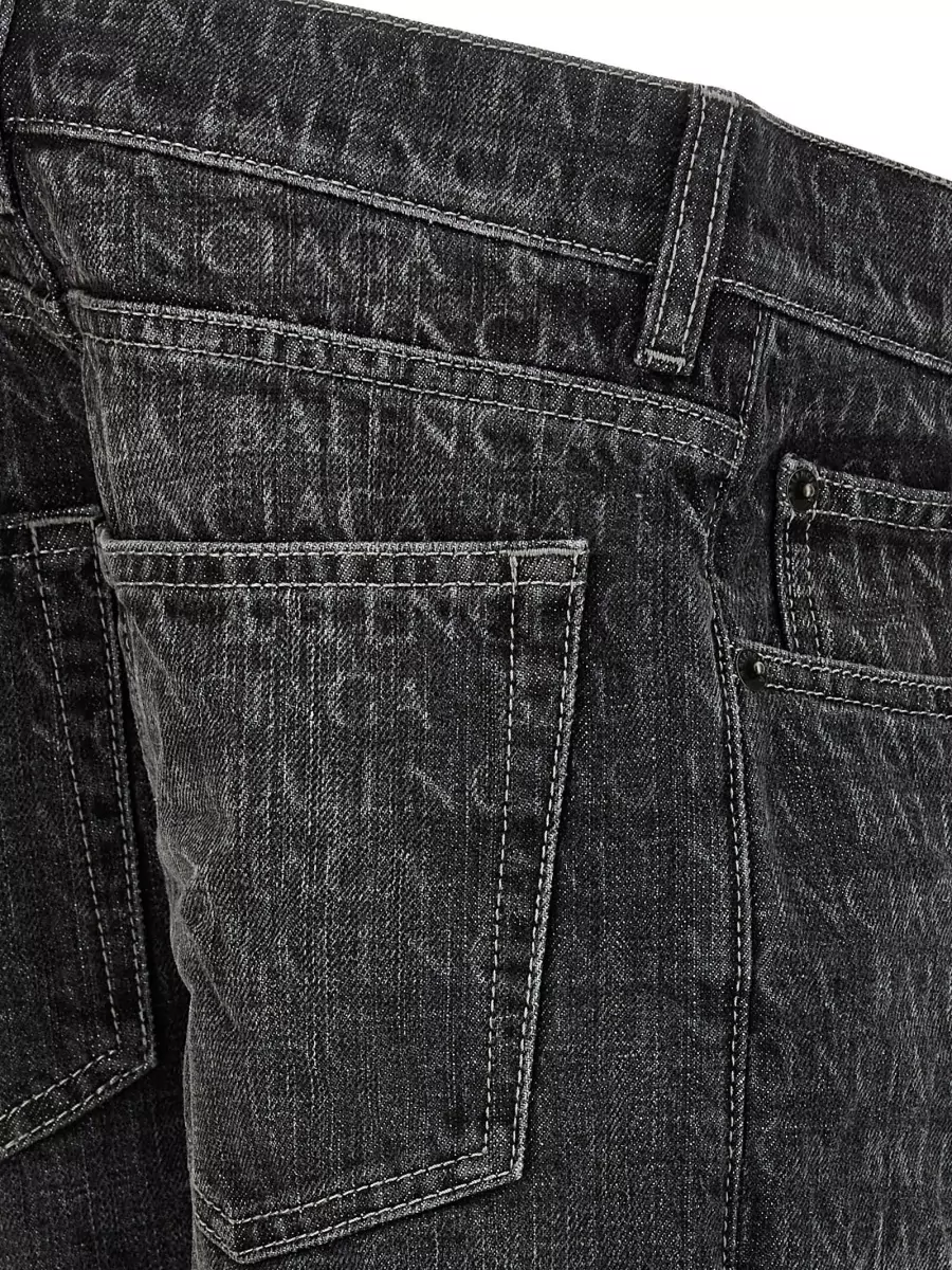 Balenciaga Denim Trousers Wide Leg Belt Loops