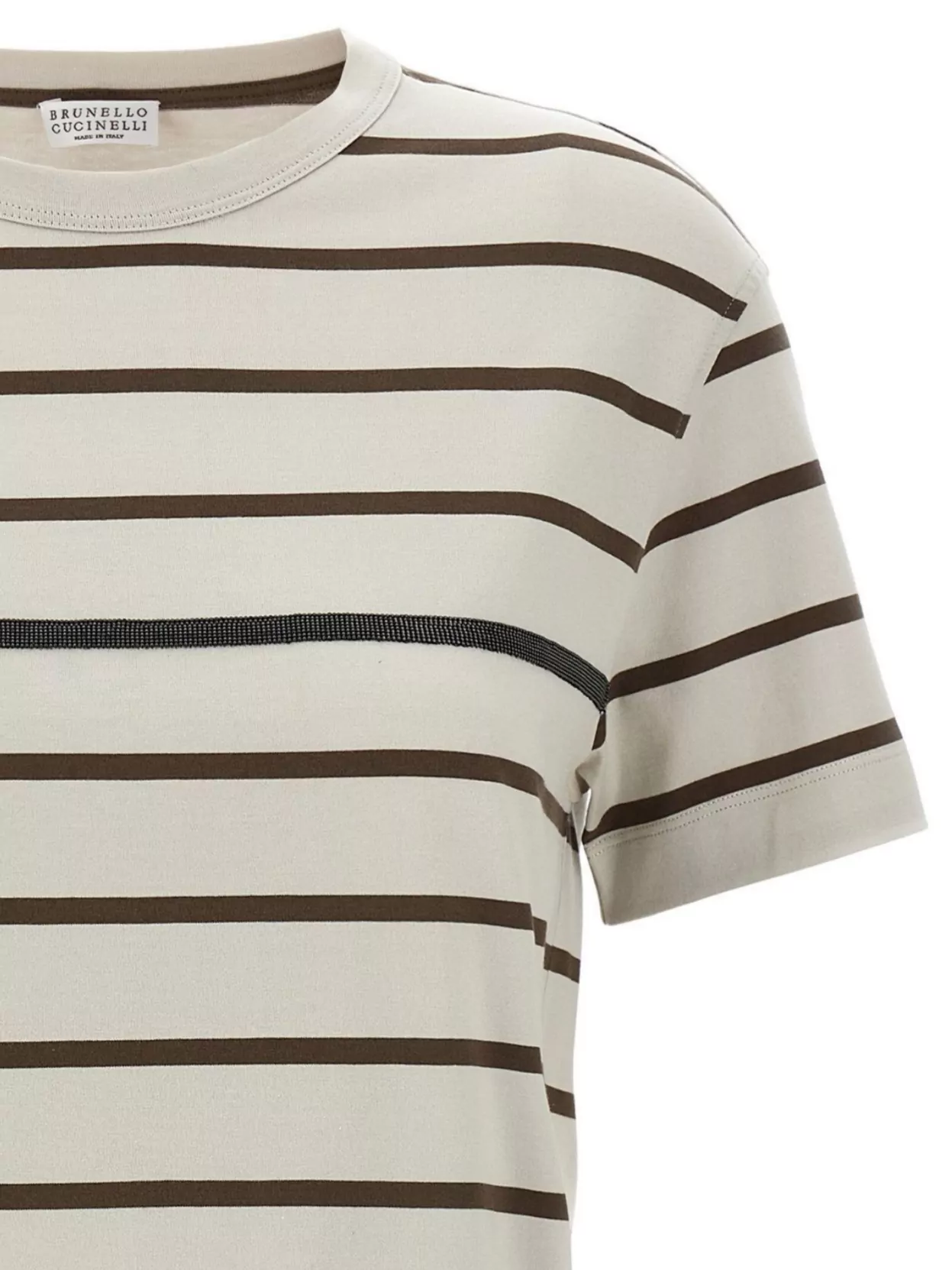 Brunello Cucinelli Striped Crew Neck T-shirt