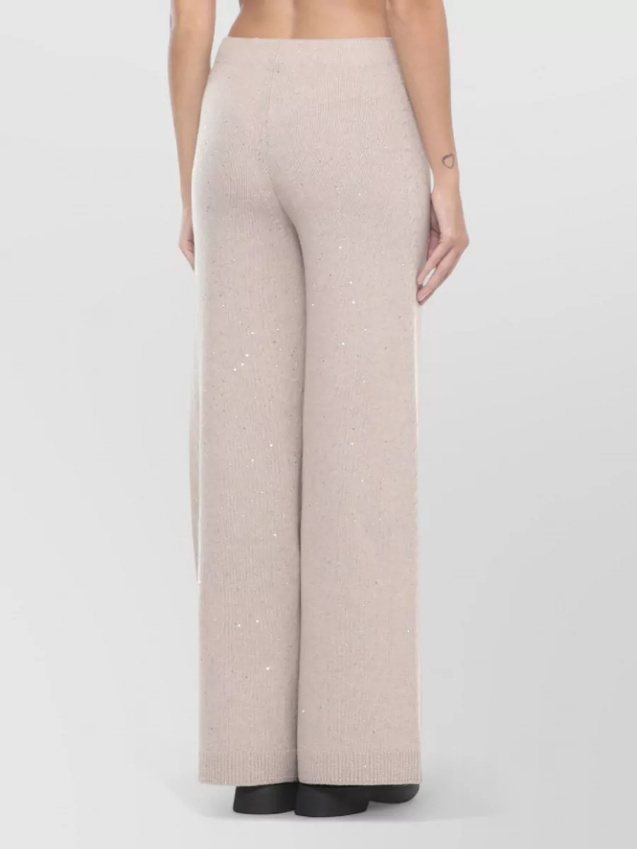 D.exterior Wool Cashmere Wide-Leg Trousers
