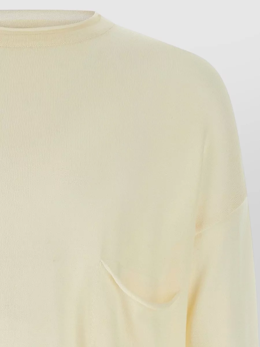 Ma'ry'ya Virgin Wool Crew-Neck Long-Sleeve Jumper