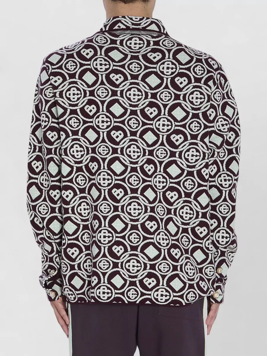Casablanca Cotton Relaxed-Fit Monogram-Patterned Overshirt