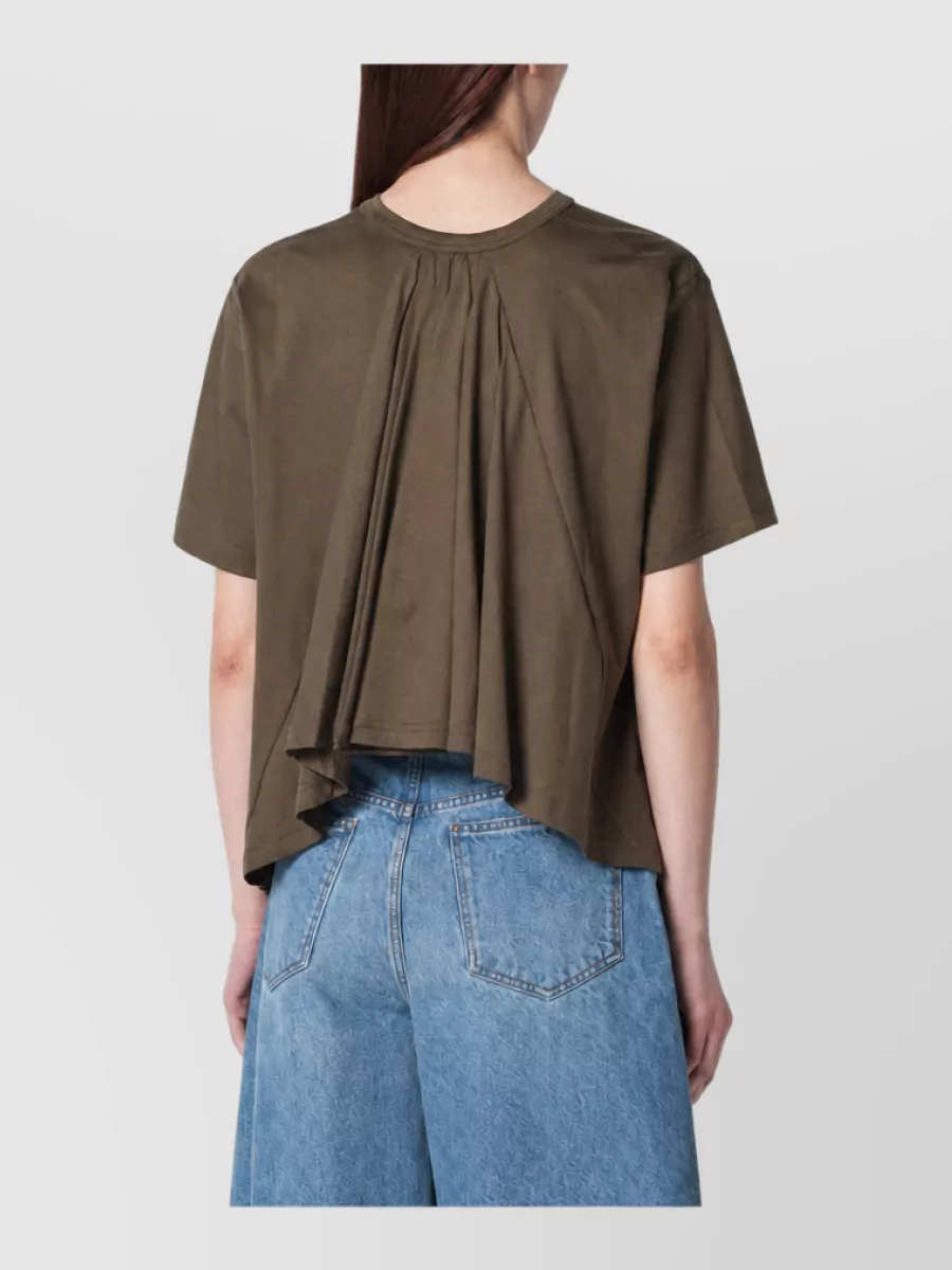 Jacquemus Pleated Cotton T-Shirt