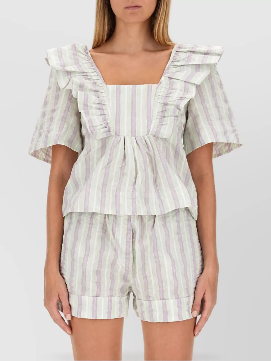 Ganni Ruffled Blouse
