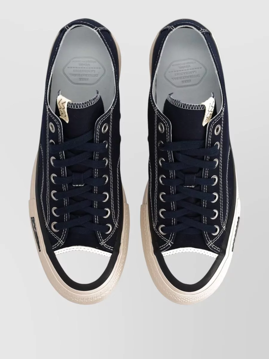 Visvim Sneakers Contrast Stitching Metal Eyelets Rubber Sole