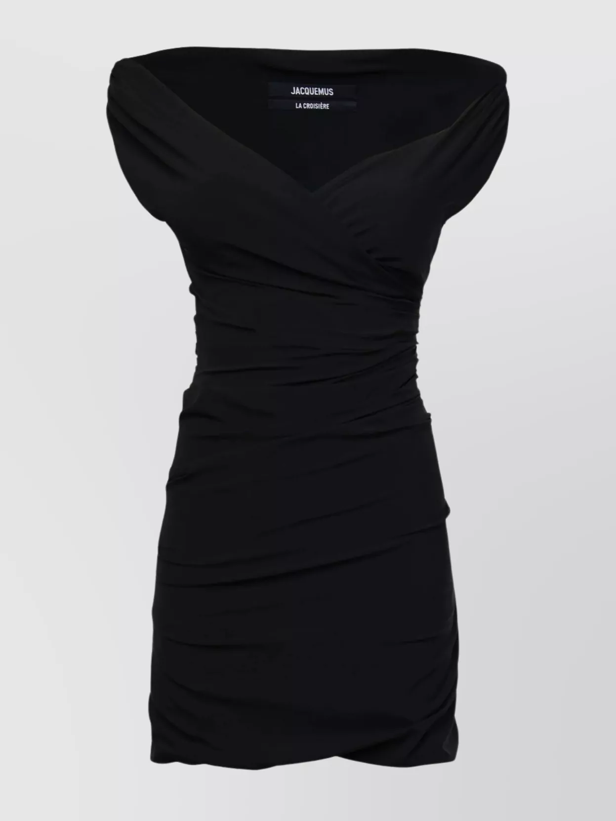 Jacquemus Rita Draped Gathered Crepe De Chine Mini Dress