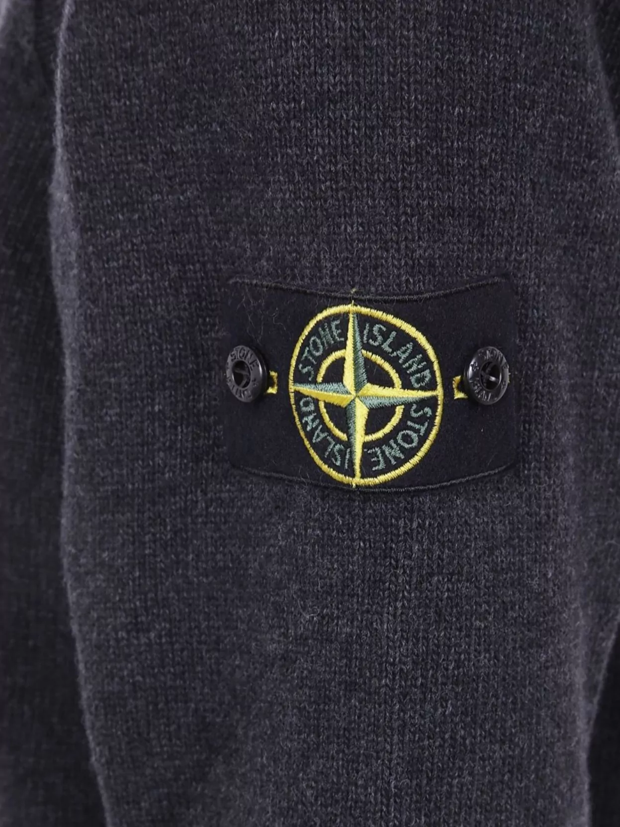 Stone Island Ribbed Cuff Crew Neck Lambswool Sweater