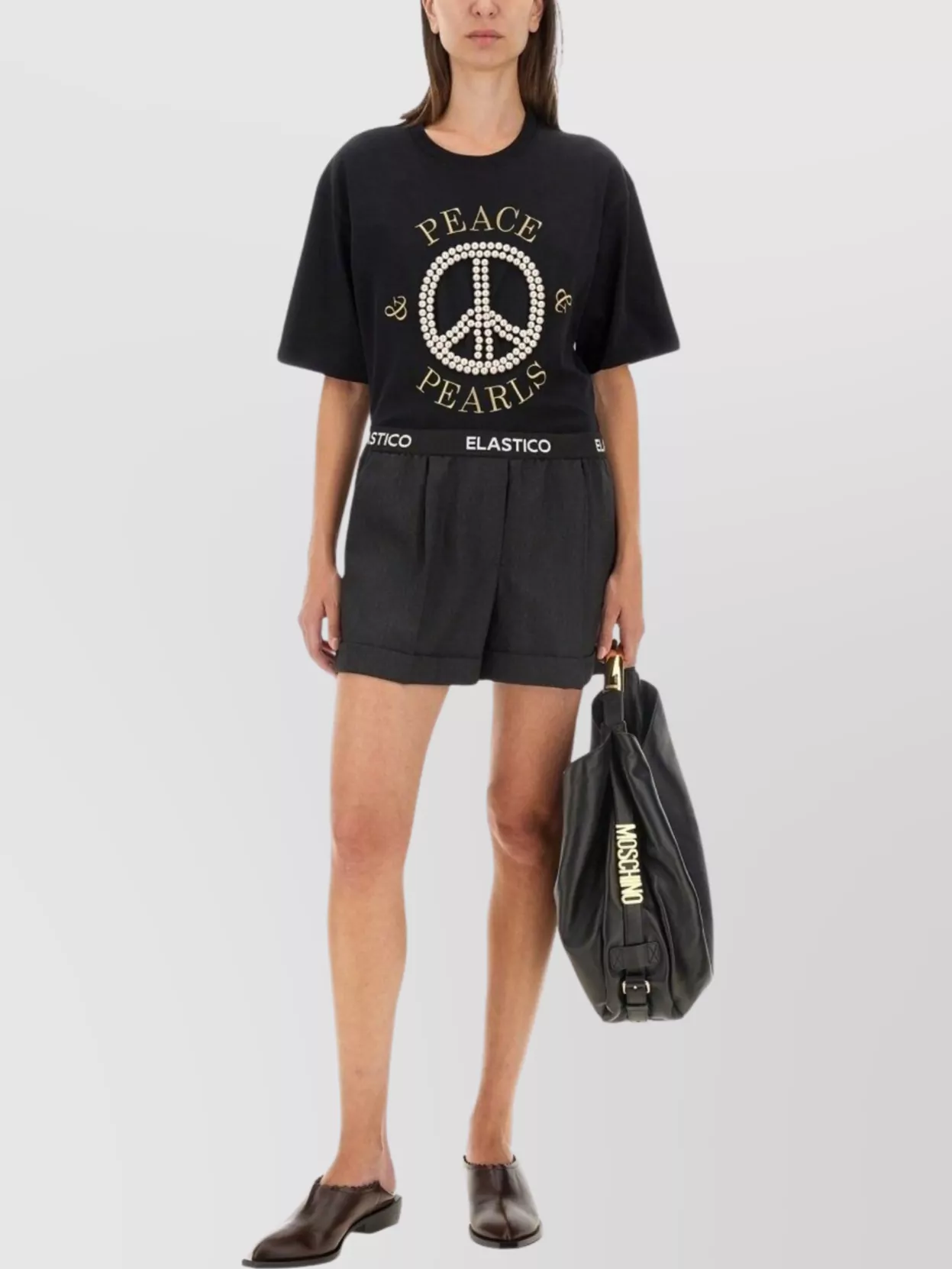 Moschino Wool Shorts With Back Pocket And Pleated Design