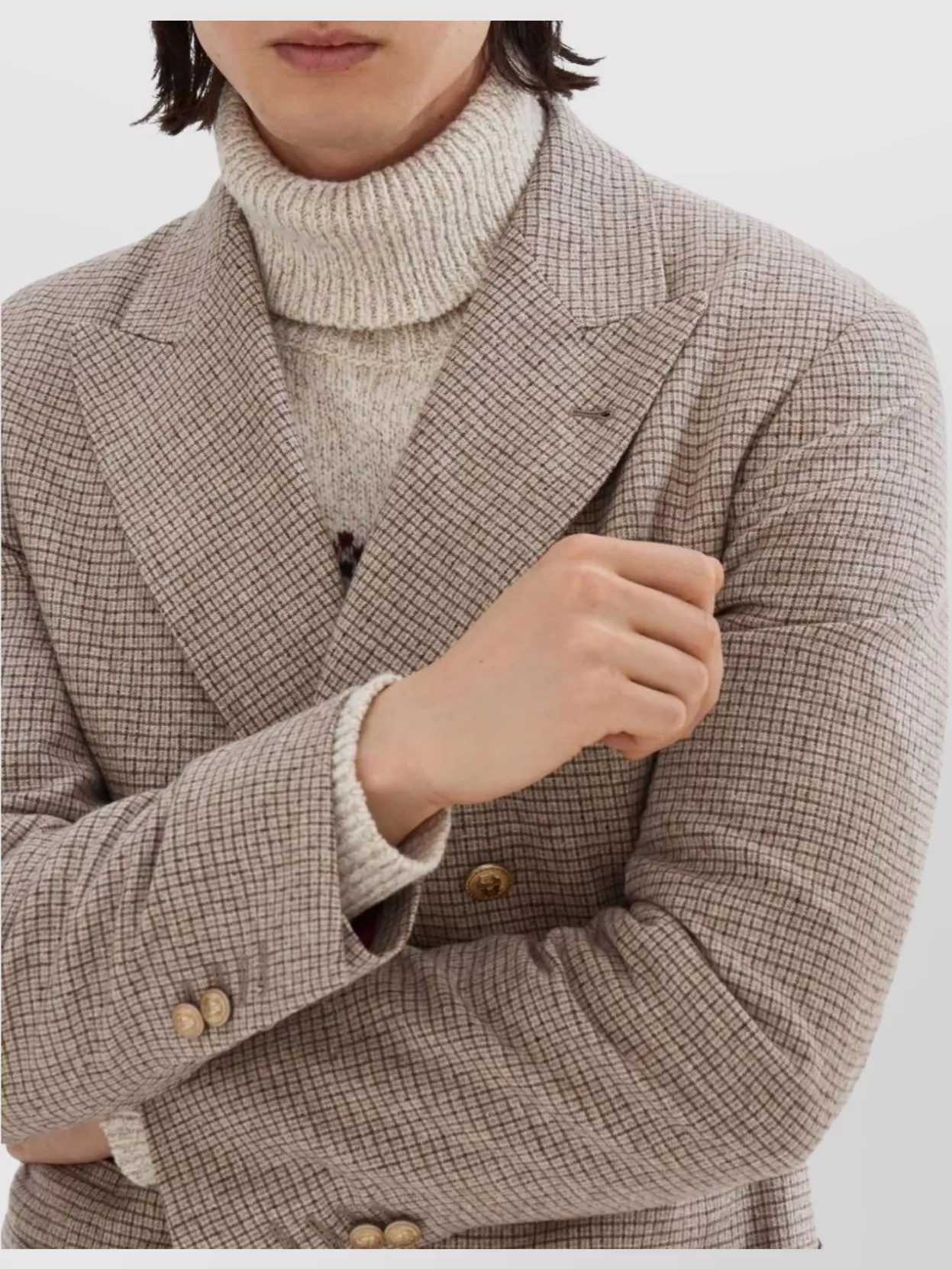 Brunello Cucinelli Wool And Silk Double-Breasted Jacket