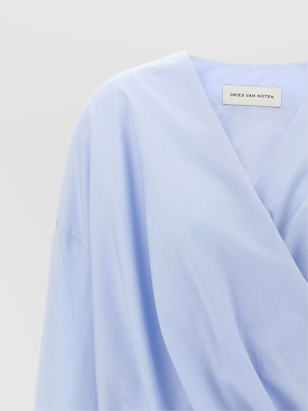 Shop Dries Van Noten Draped V-neck Blouse Buttoned Cuffs