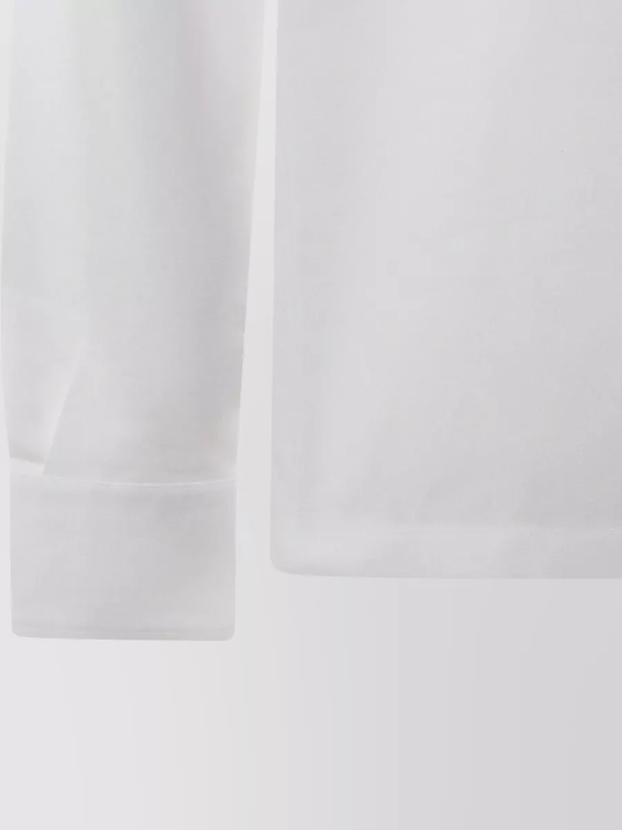 Brunello Cucinelli Long Sleeve Polo Shirt With Cuffed Sleeves