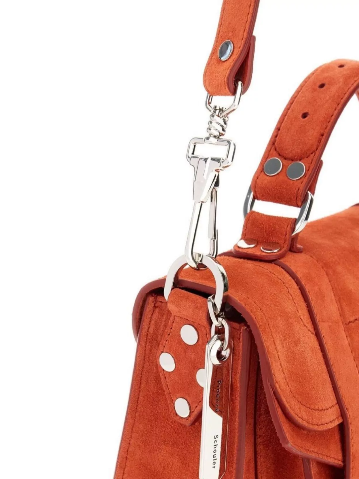 Proenza Schouler Medium Suede Handbag Leather Strap