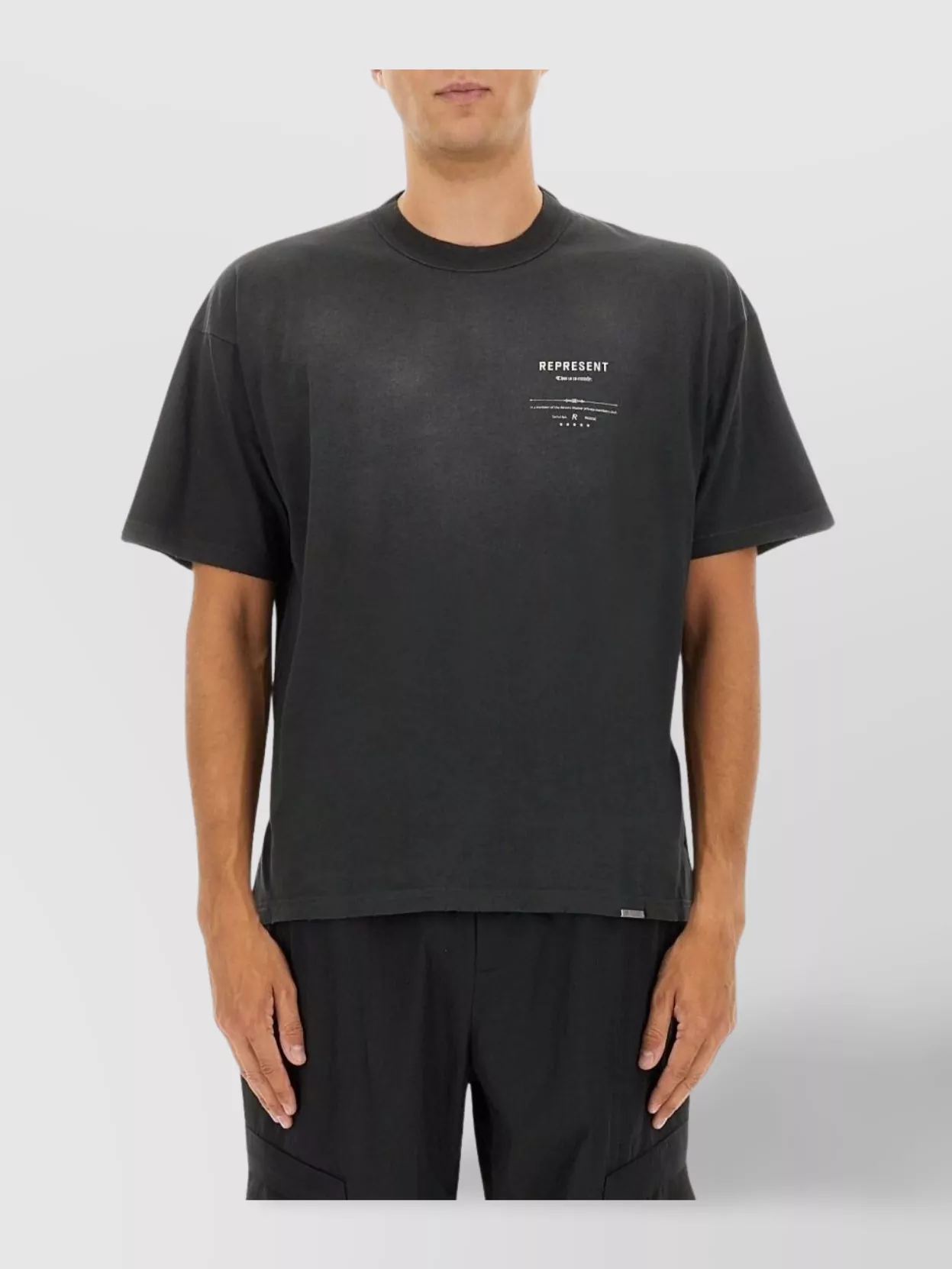 Represent Graphic Print Short Sleeve T-shirt In Gray