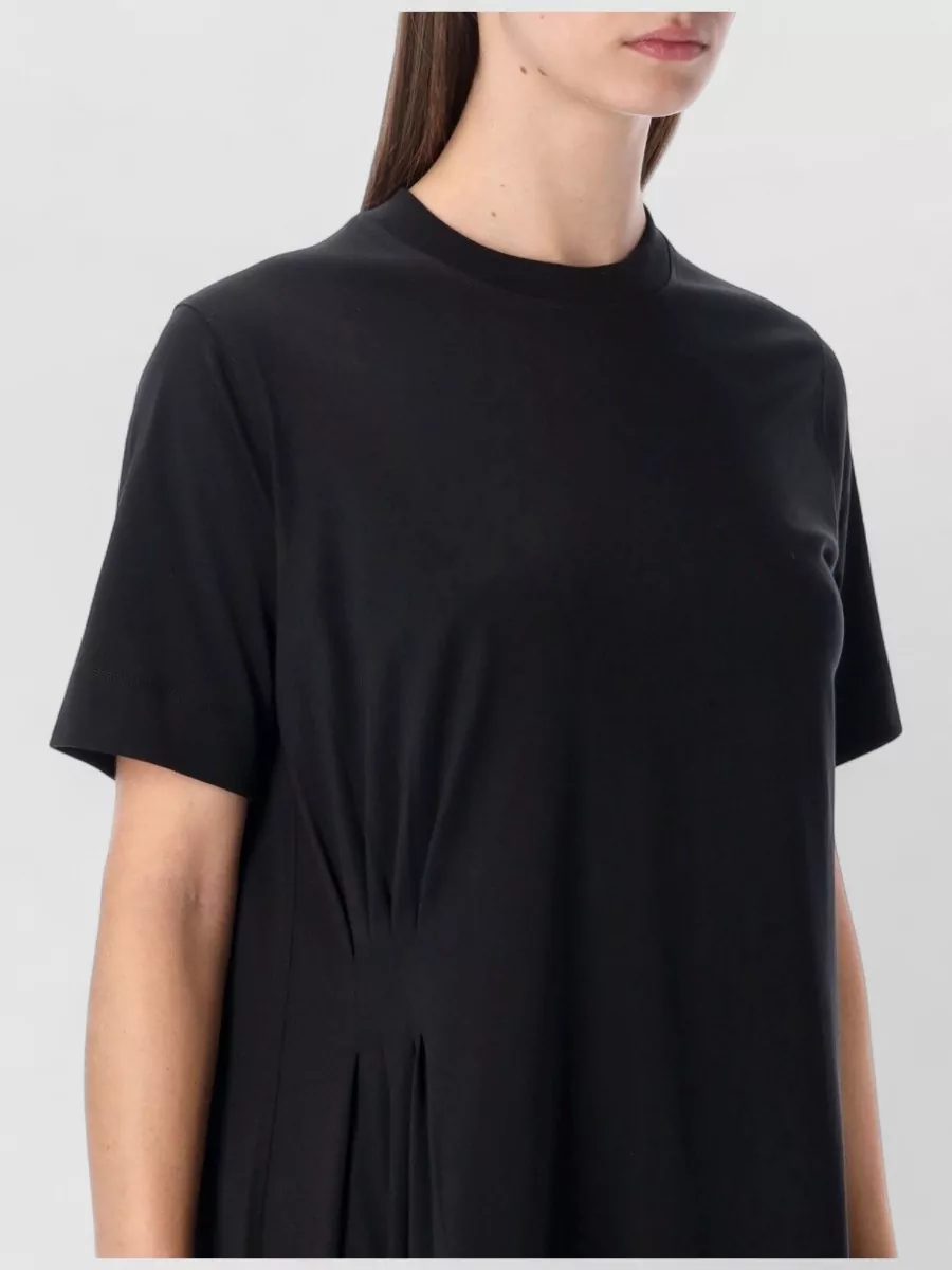 Loulou Igary Dress Asymmetric Hem Crew Neck