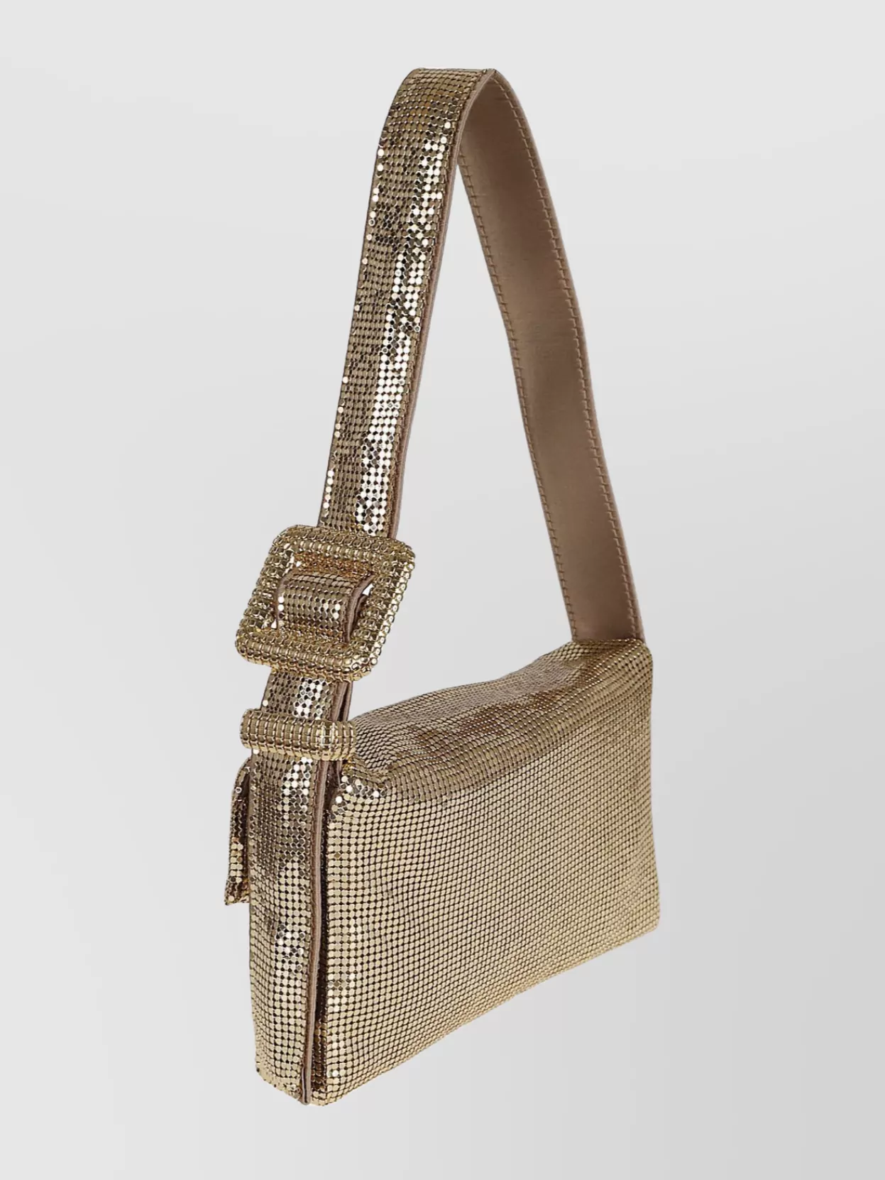 Benedetta Bruzziches Rectangular Soft Shoulder Bag Strap Detail