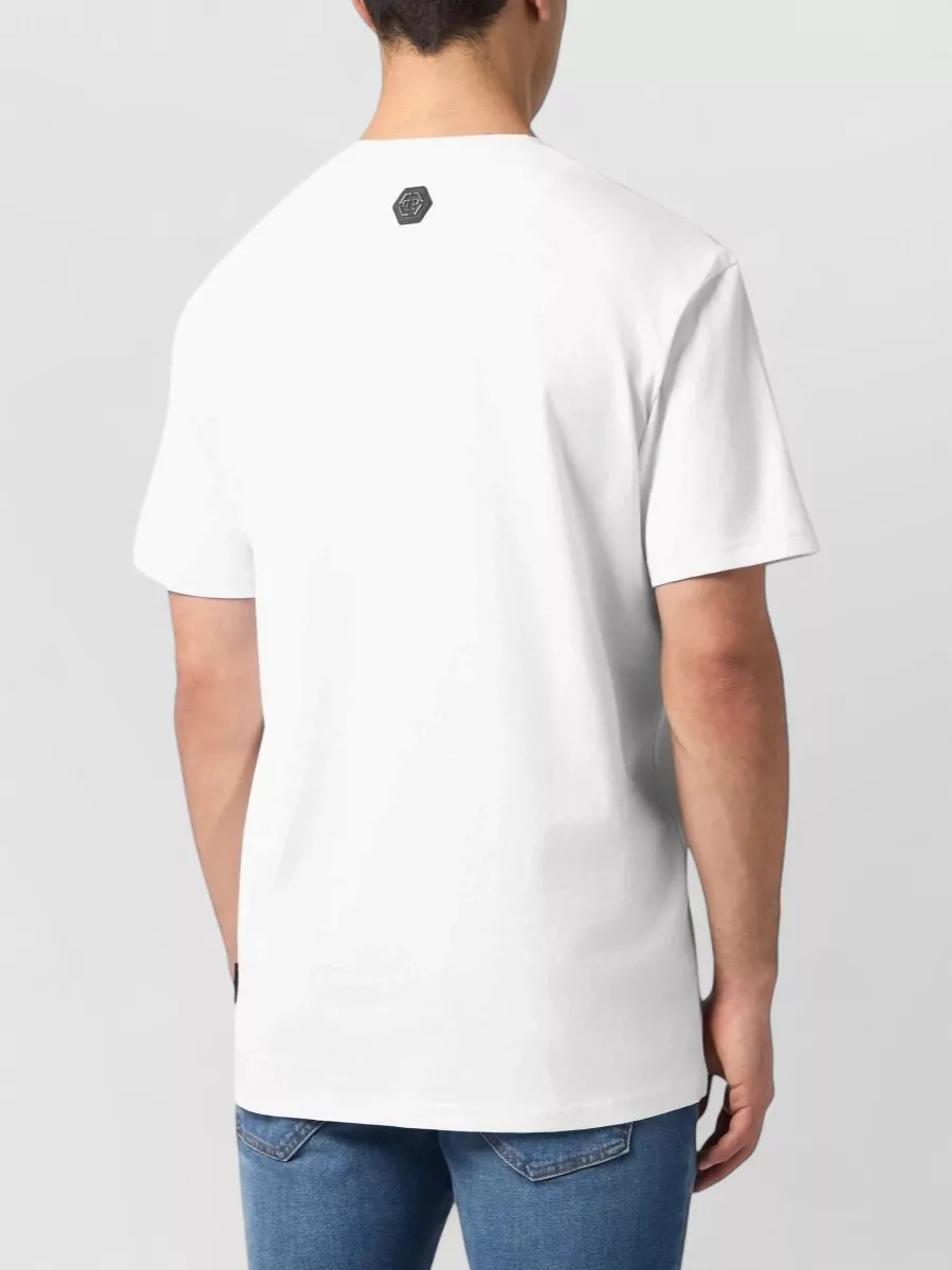 Philipp Plein Cotton Crystal-Embellished Graphic Logo-Print Short-Sleeve T-Shirt