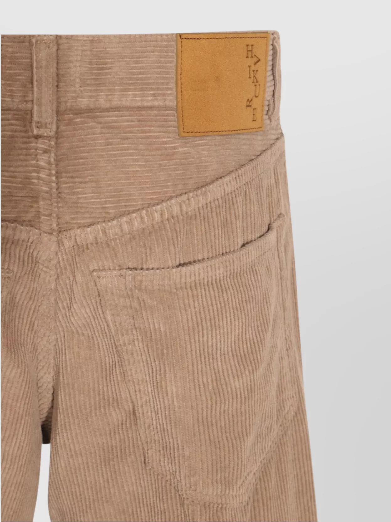 Haikure Straight Corduroy Trousers With Pockets And Loops