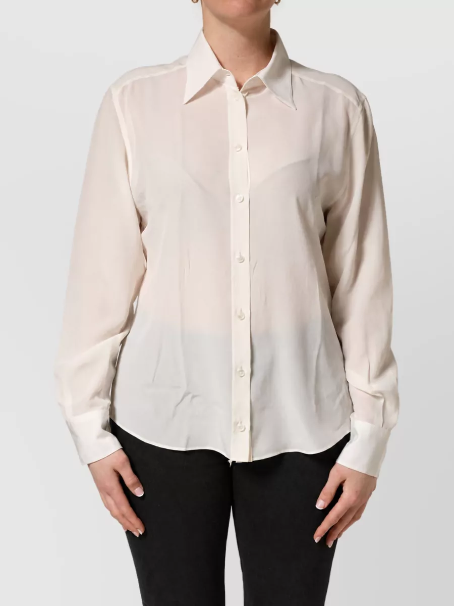 Dolce&Gabbana Silk Long-Sleeve Blouse
