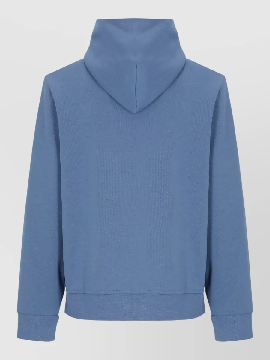 Ralph Lauren Ribbed Trim Hooded Zip Sweatshirt
