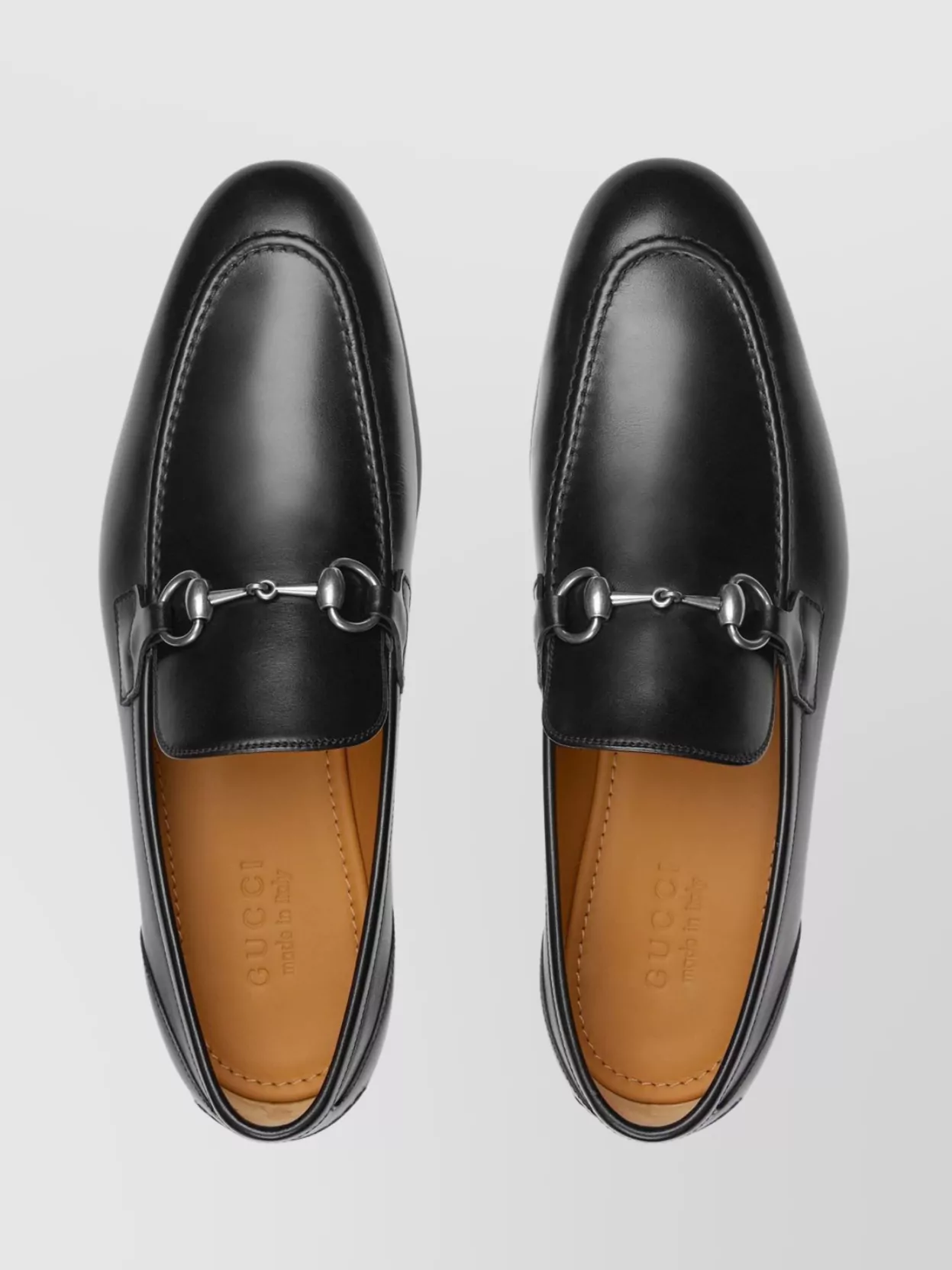 Gucci Leather Slip-On Loafers With Iconic Horsebit Detail